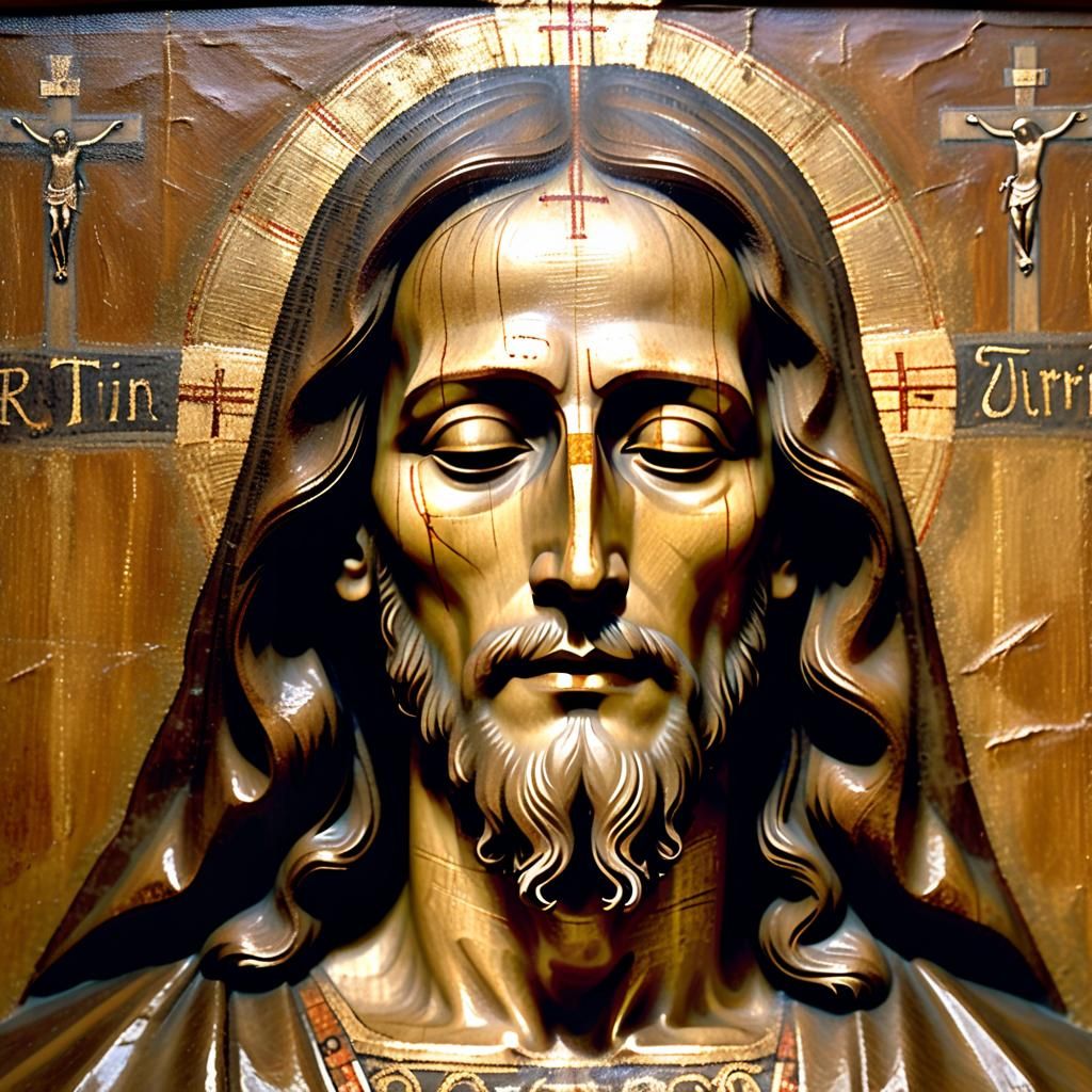 Turin Shroud Face in Renaissance Art Style