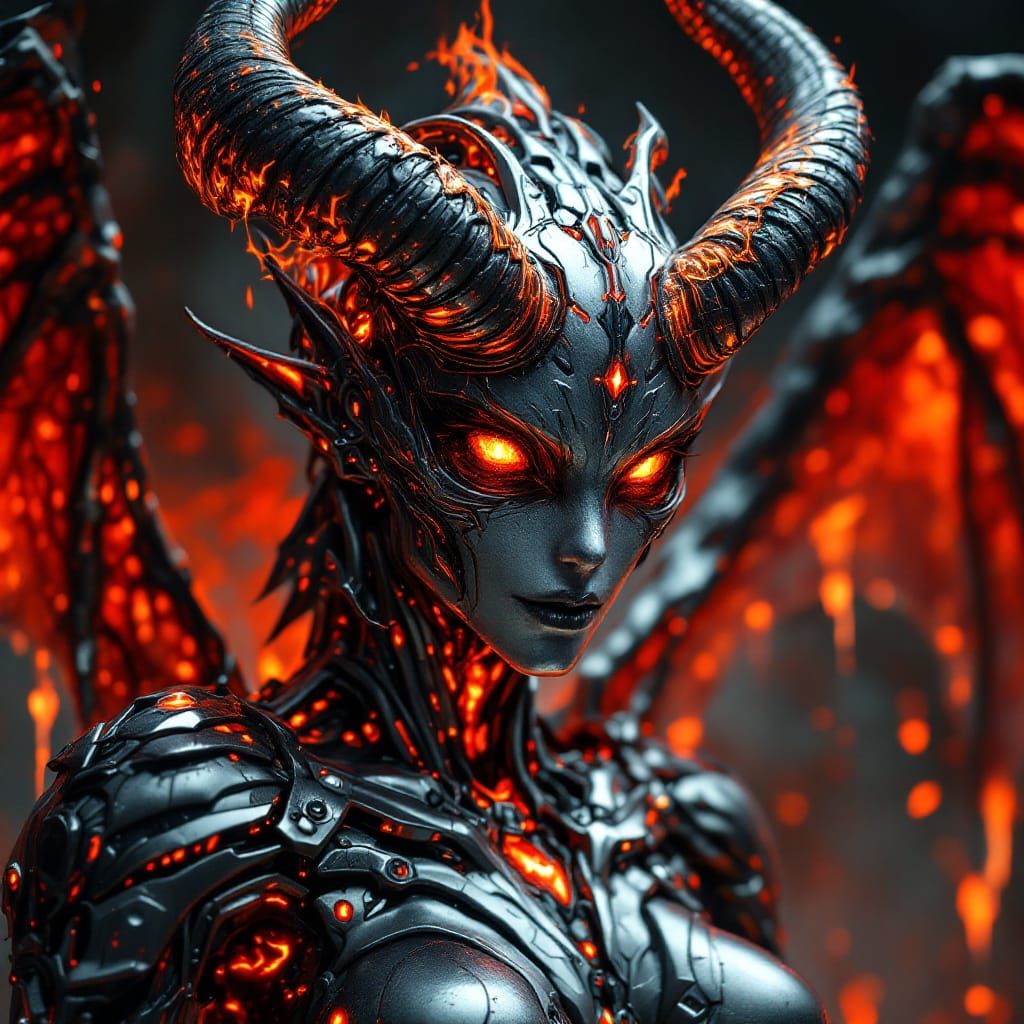 Demonic Chrome Queen in Infernal Forge