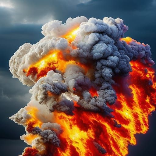 Burning Earth: Dramatic Hyperrealistic Weather Illustration