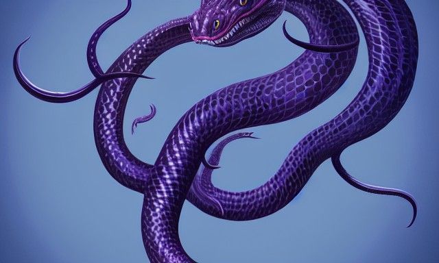 The Behir Serpentine Monster with Horns