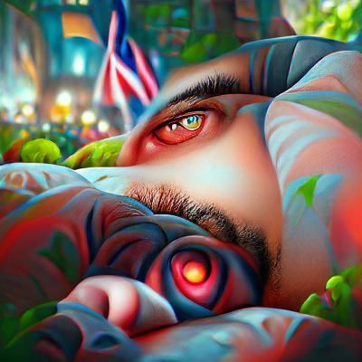 Intricate Bloodshot Eye Close-Up