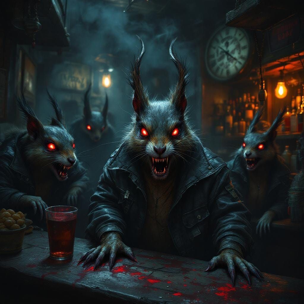 Demonic Squirrels in Seedy Dive Bar