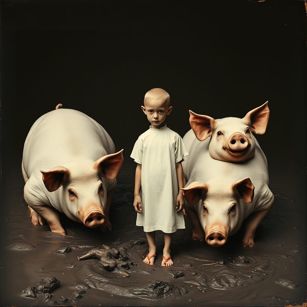 Something Odd With The Pigpen (Family Photo 22)