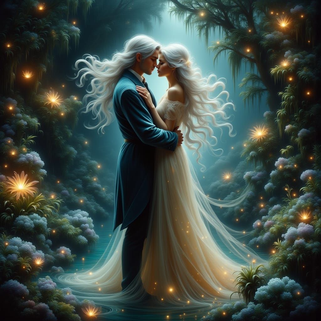 Star-Crossed Lovers in Bioluminescent Grotto