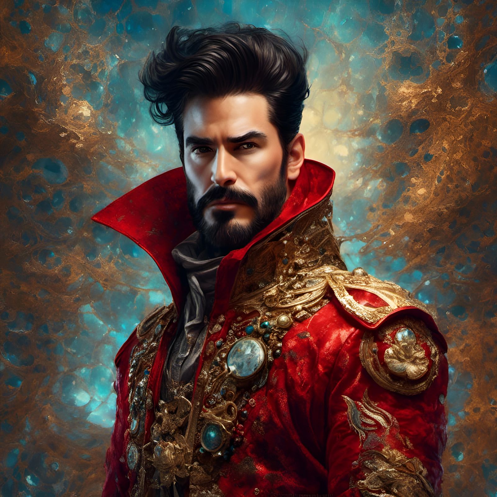 Captain Hook as Astronaut in Hyperreal Portrait