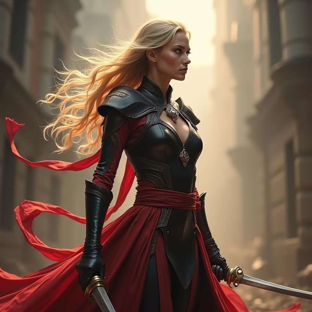 Dynamic RPG Fencer Cassandra in Cinematic Duel