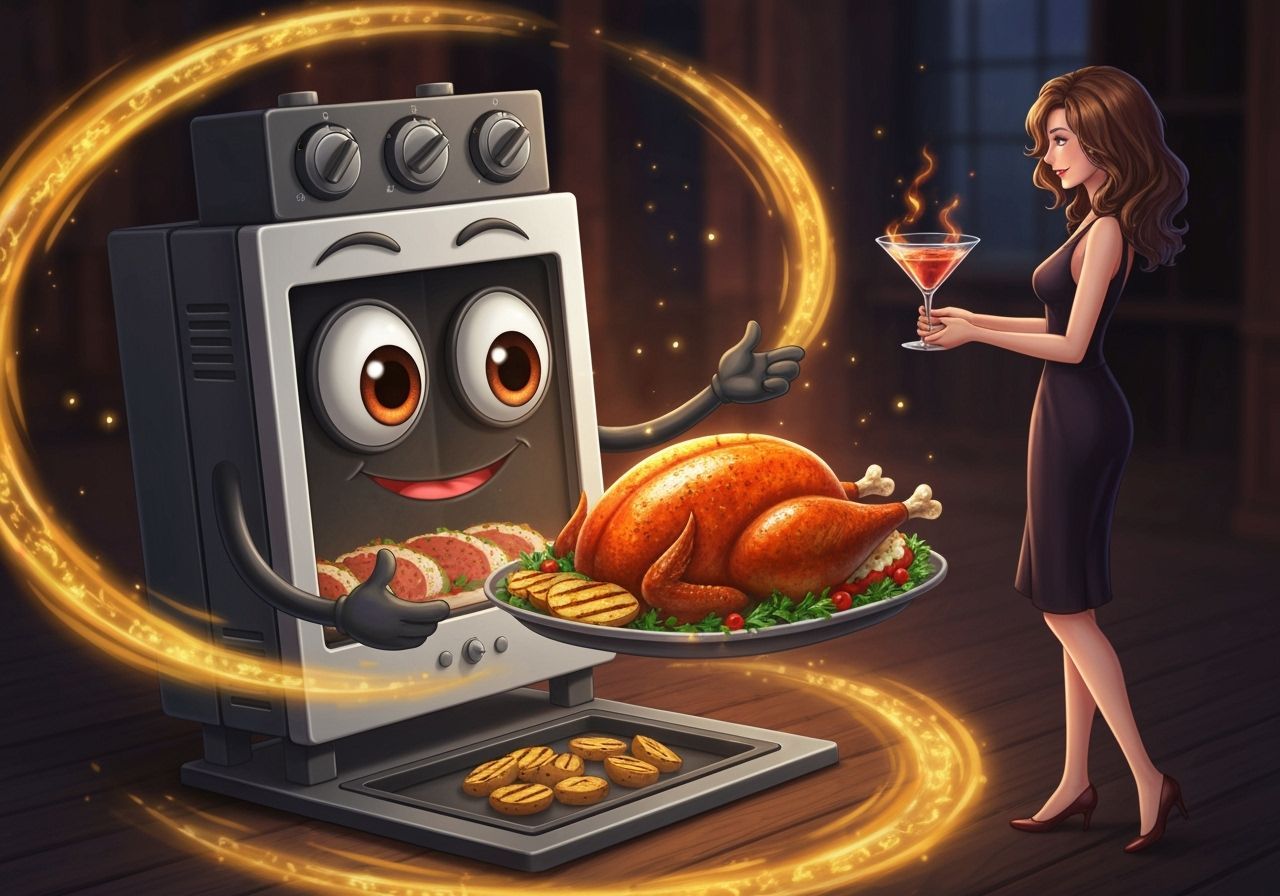 Anthropomorphic Oven Serves Turkey with Magic