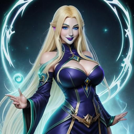 WoW-Styled Wiccan Mage with Glowing Eyes