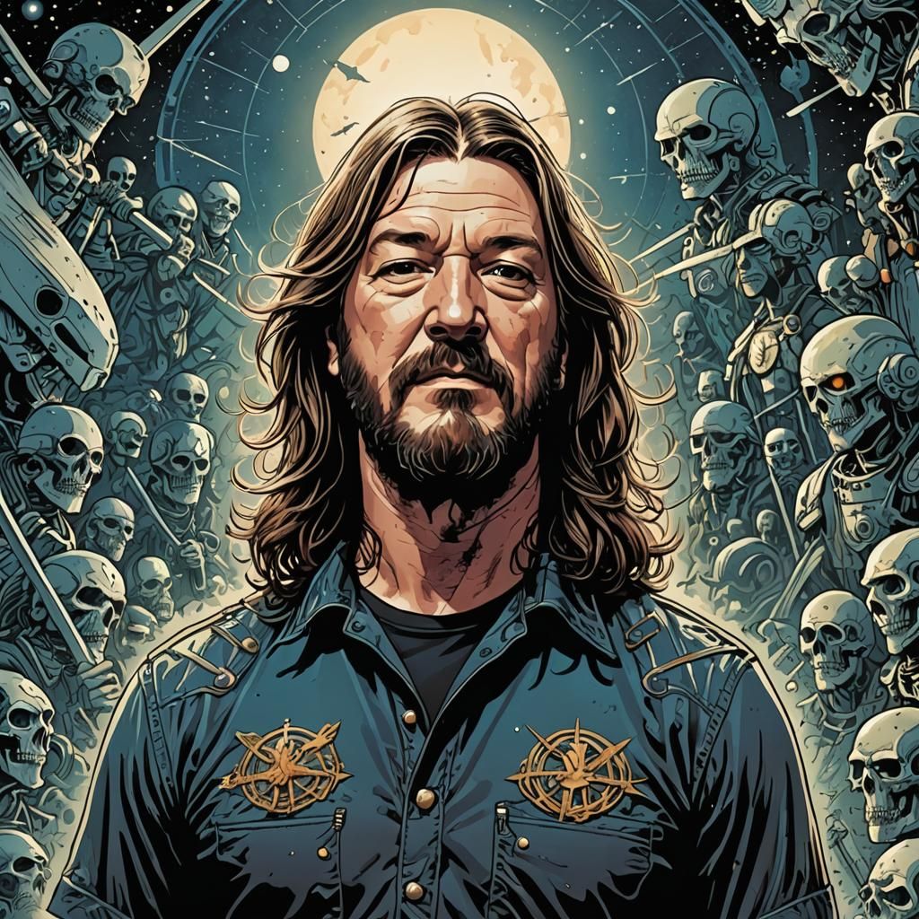 John Bonham in Comic Book Style