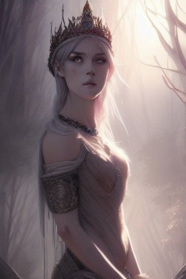 Elegant Queen Guinevere of Camelot: Digital Illustration