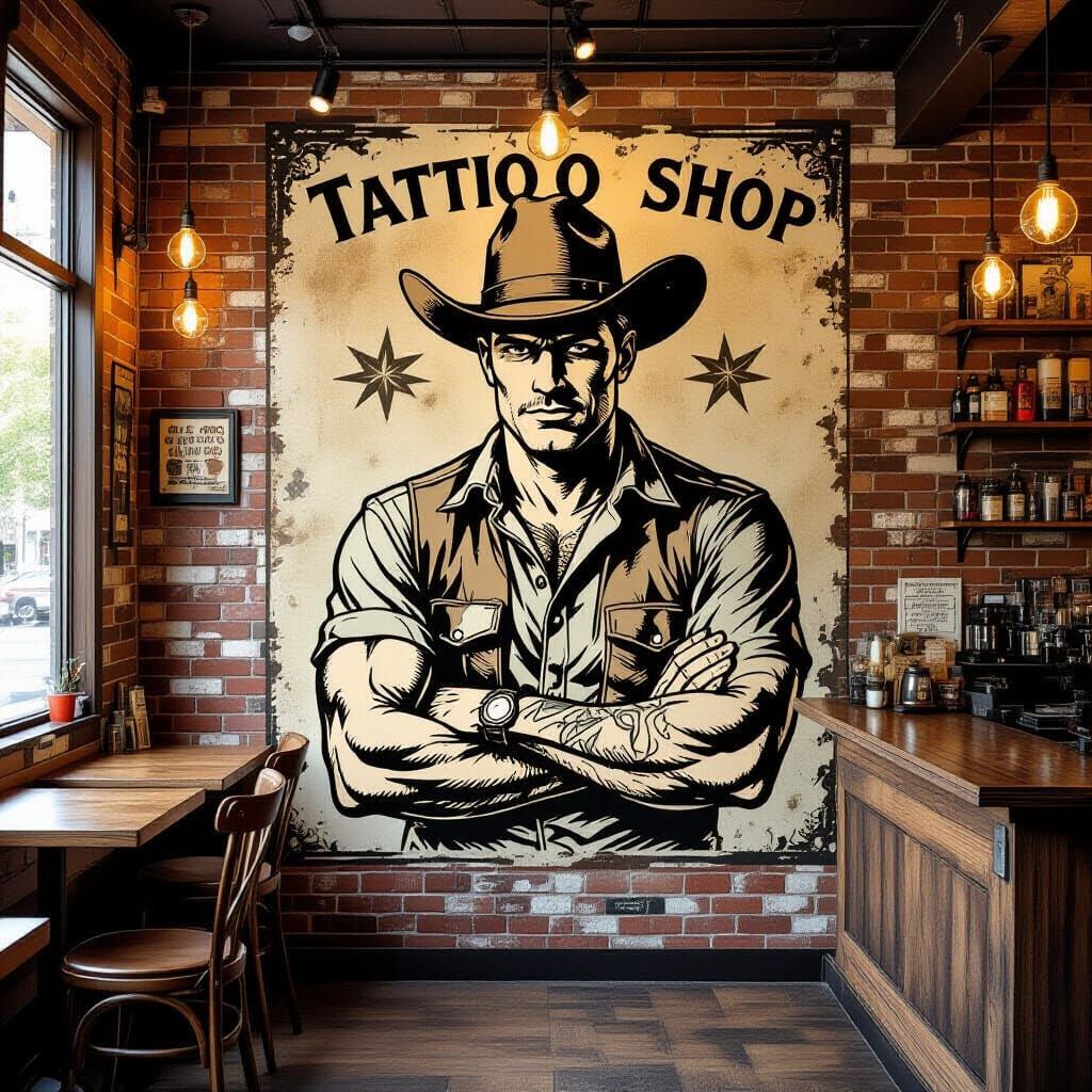 Tattoo shop's wall