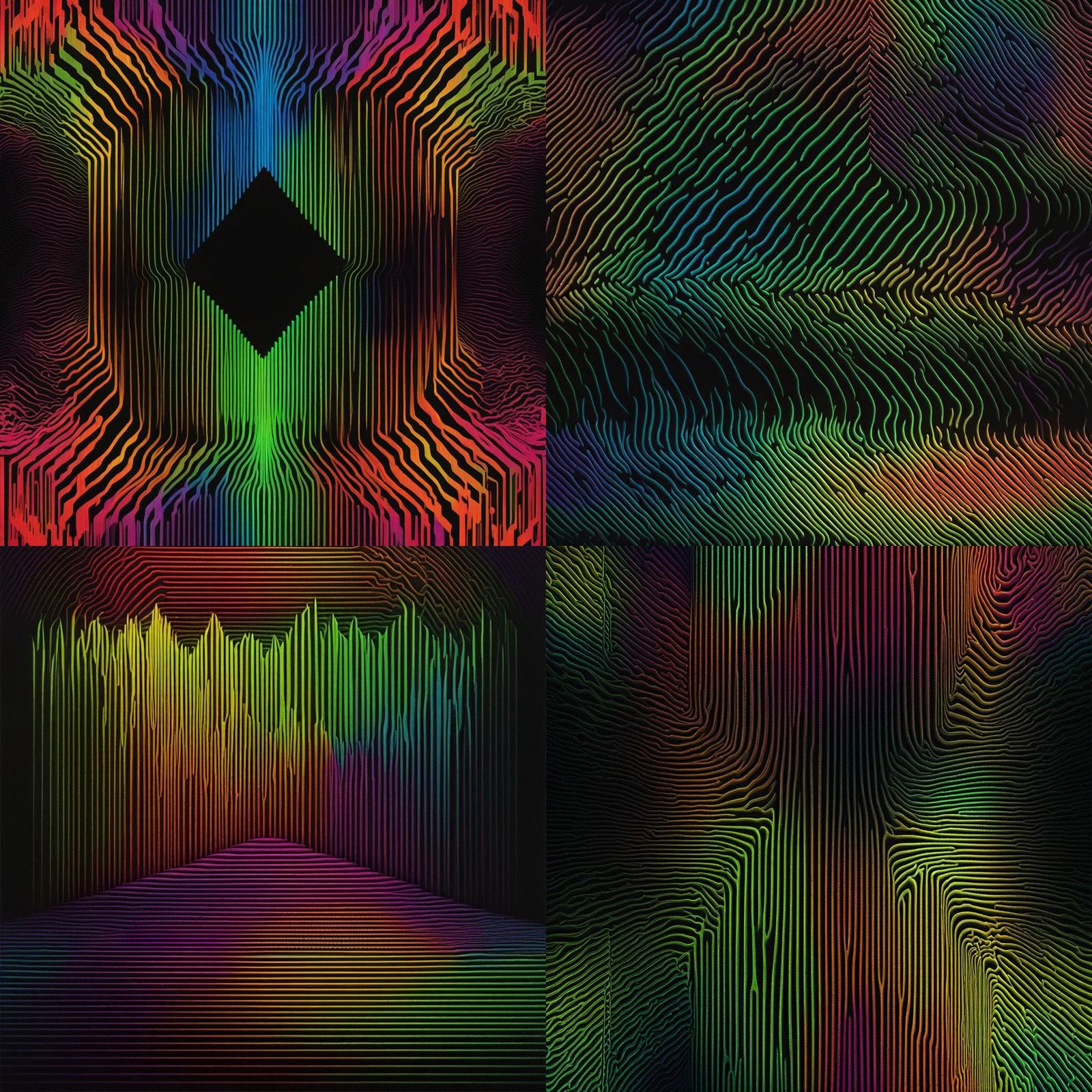 Fluorescent Optic Illusion Inspired by Sound Frequencies
