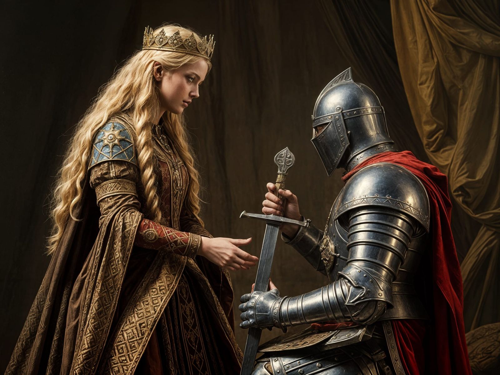 Medieval Queen Bestows Knighthood