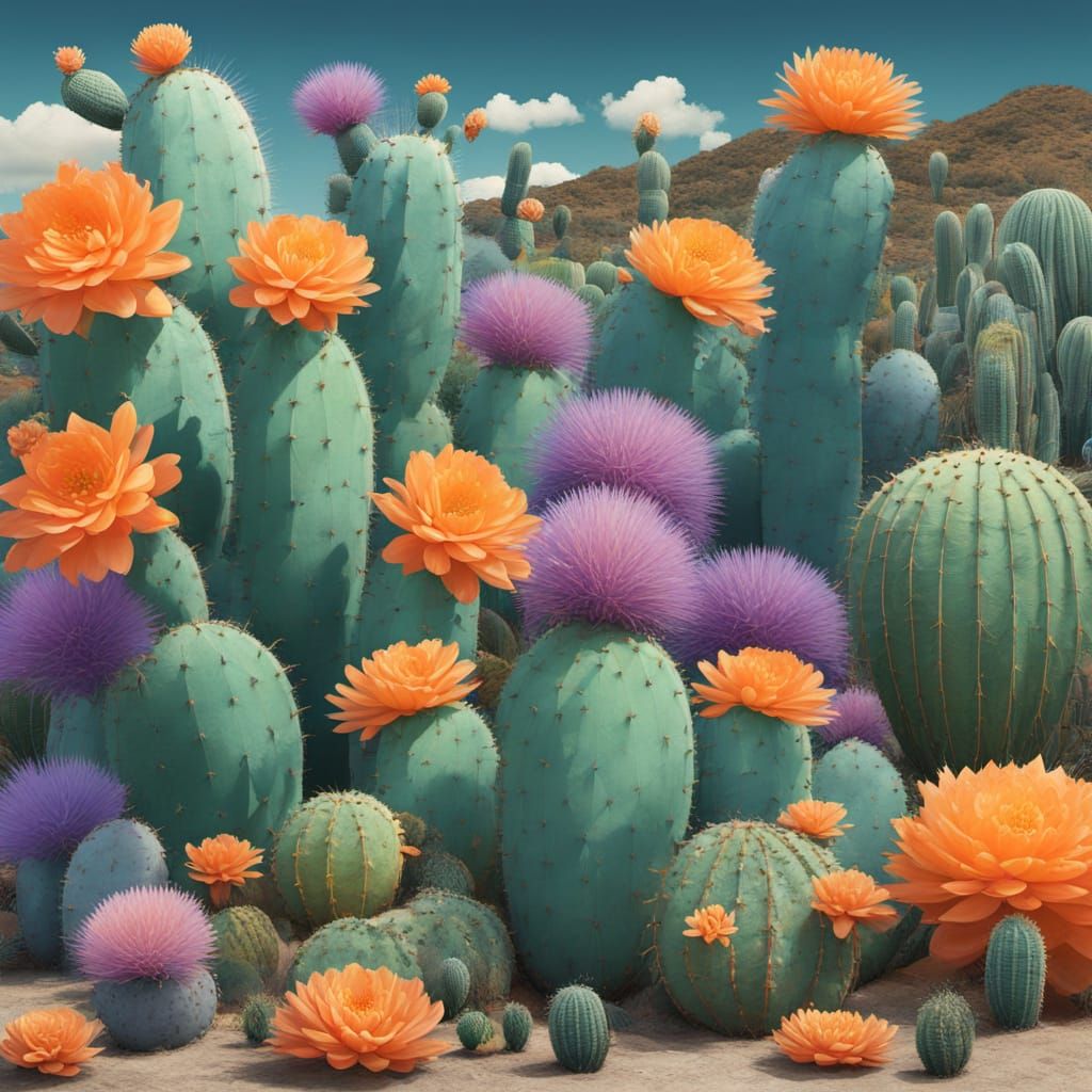 Surreal Abstract Painting of Puerto Rico