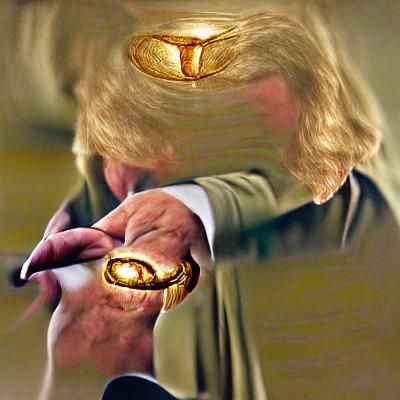 Man Putting on a Gold Ring