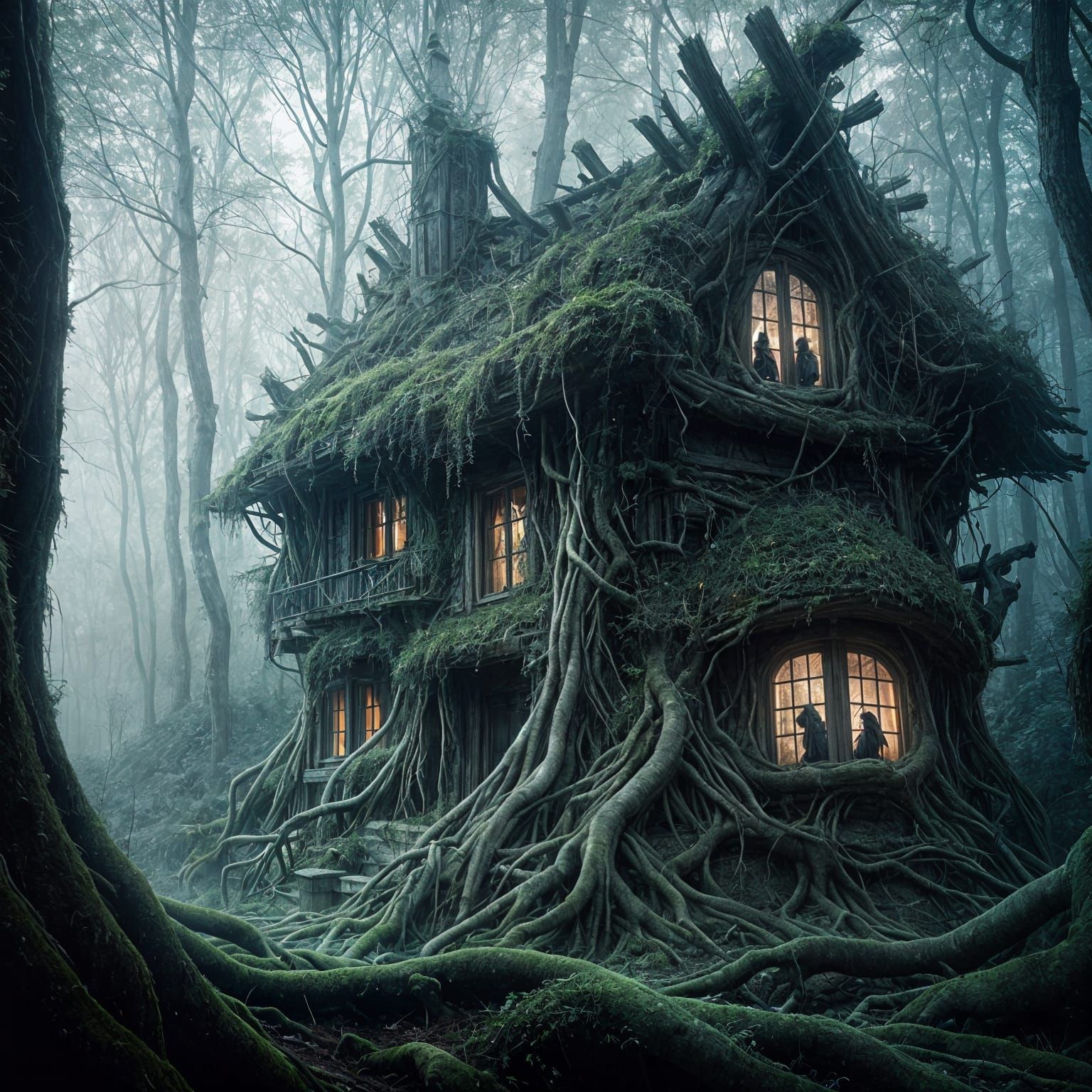 Mysterious Root House Emits Spectral Light