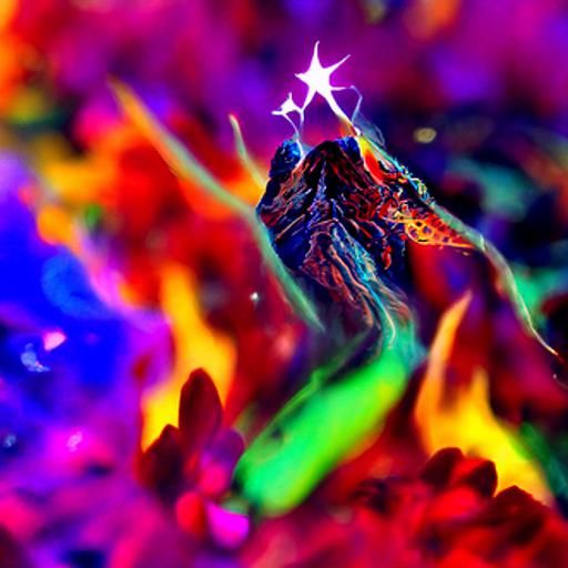Colorful Lava Sparkles in Cosmic Illustration