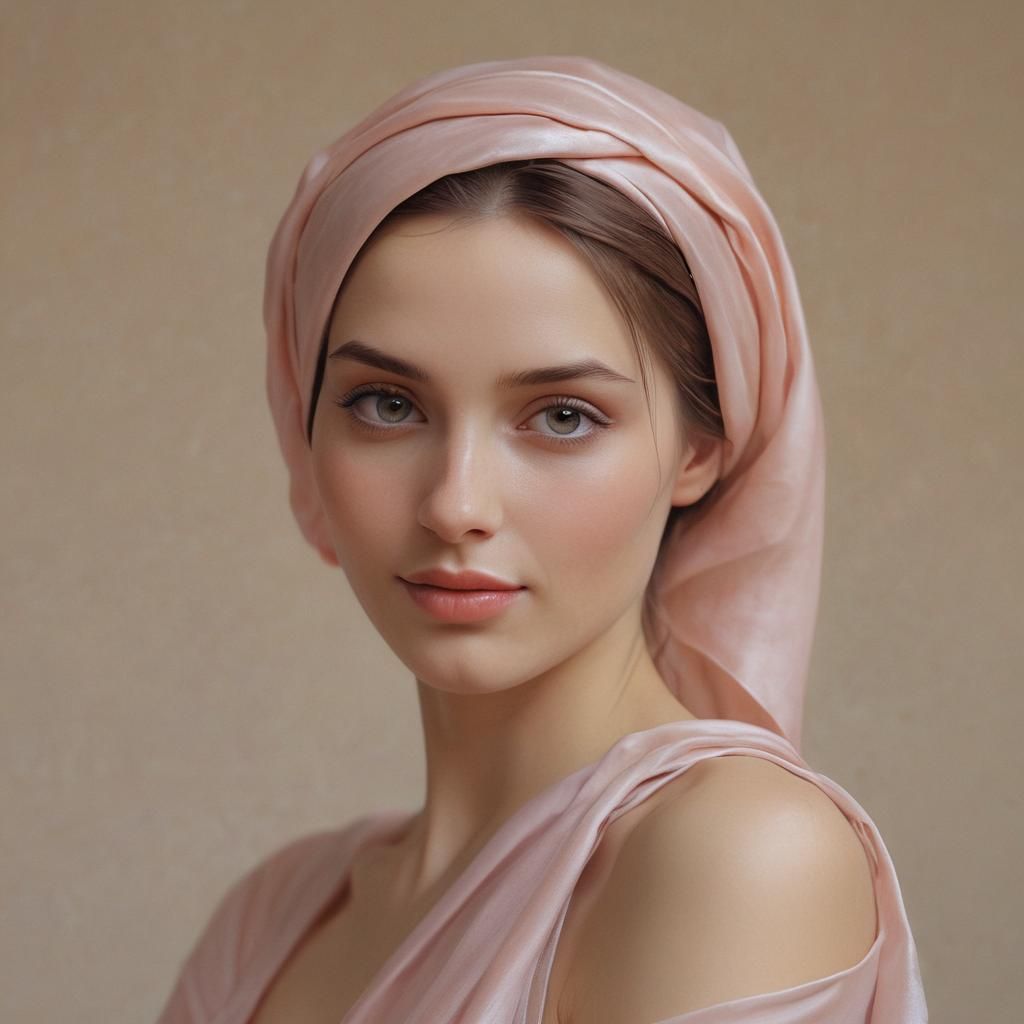 Enchantress Portrait in Pastel Colors, Fine Art Style