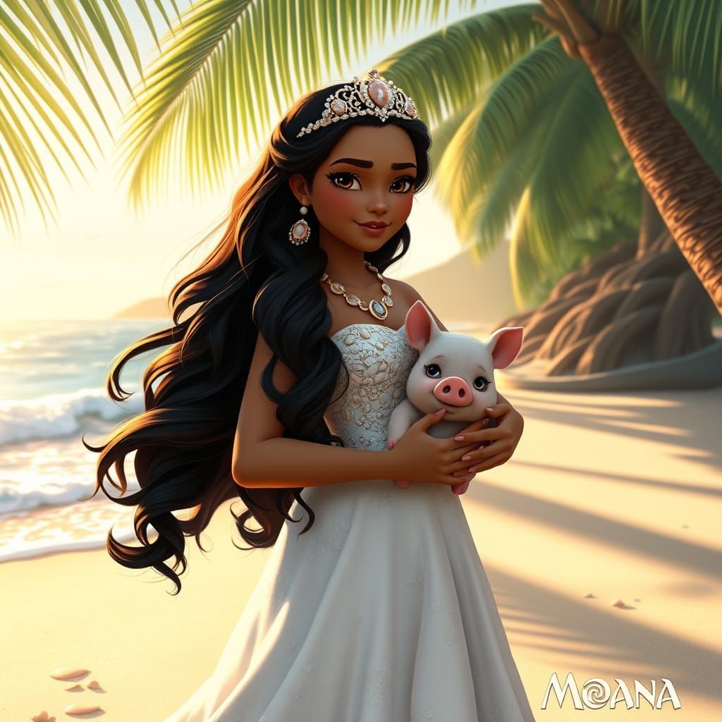 Moana's Seashell Wedding on a Tropical Beach