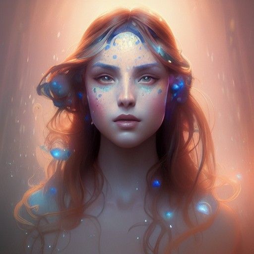 Mystical Girl Portrait in Hyperdetailed Lighting