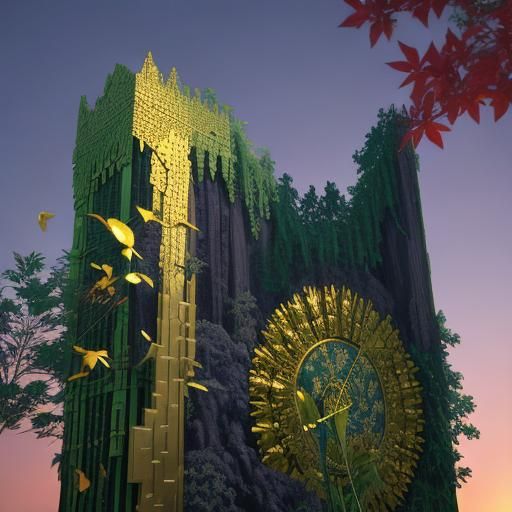 Golden Hour: A 3D Photorealistic Spring Scene