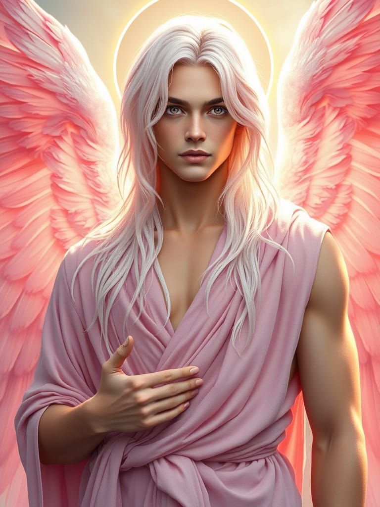Androgynous Angel in Soft, Ethereal Light