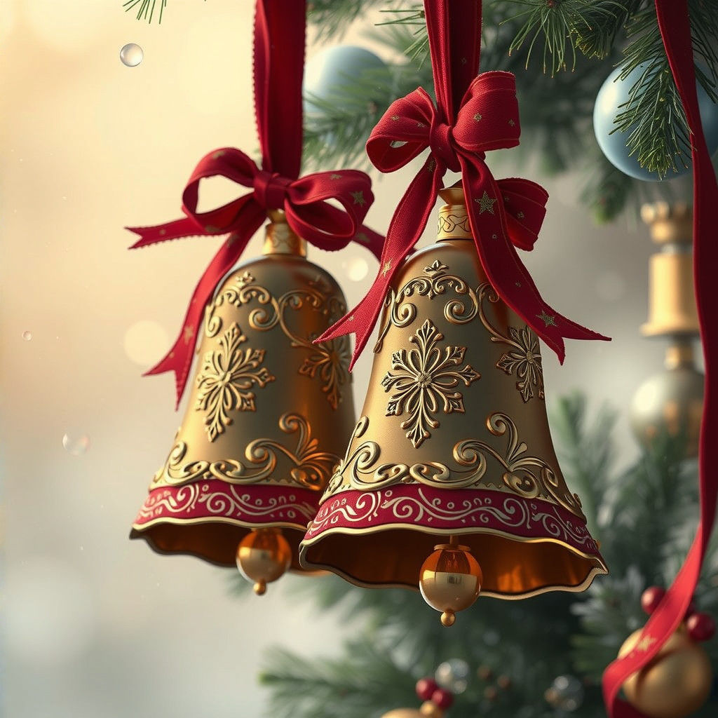 Soothing Christmas Bells in a Winter Scene