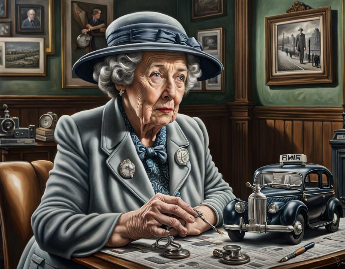 Miss Marple, and her model taxi