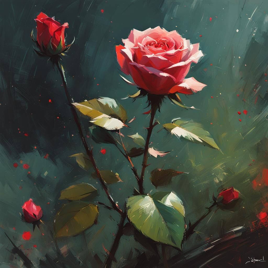 Macro Photograph of a Blooming Rose