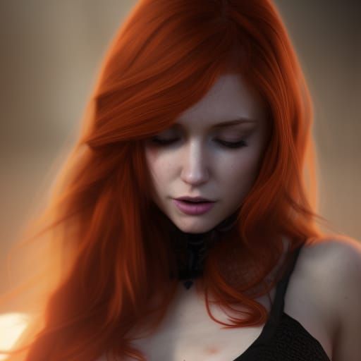 Redhead Princess: Alluring Concept Art in 8k