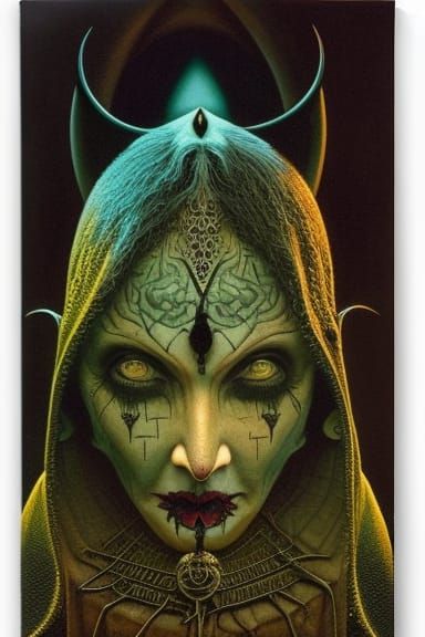 Gothic Woman with Dracula in Hyperrealism Style