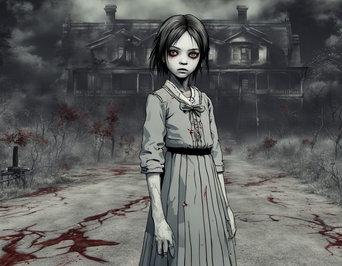 Zombie Girl in Fatal Frame Style