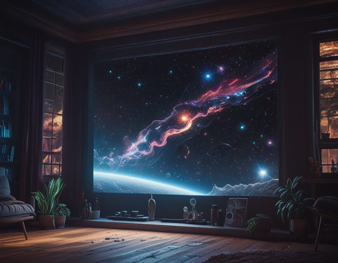 Epic Astral Cosmos in Cinematic Vignette