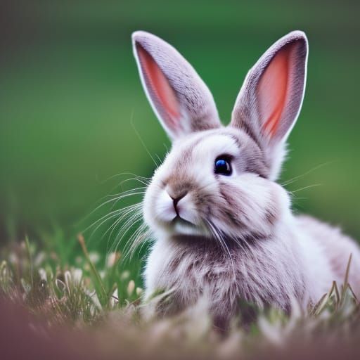 Cute Bunny Portrait in Natural Light