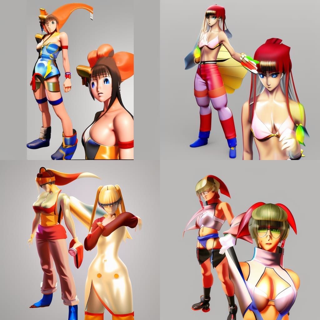 Shizuka from Battle Arena Toshinden 3 in Anime Style