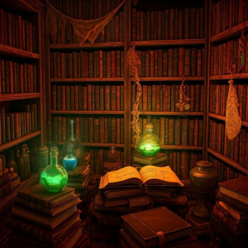 Ancient Greek Magical Study in Whimsical Aesthetic