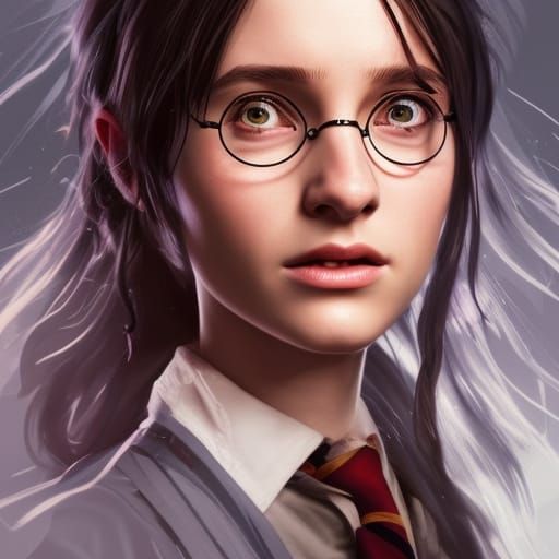 Harry Potter Girl: Hyperdetailed Artgerm-Style Portrait