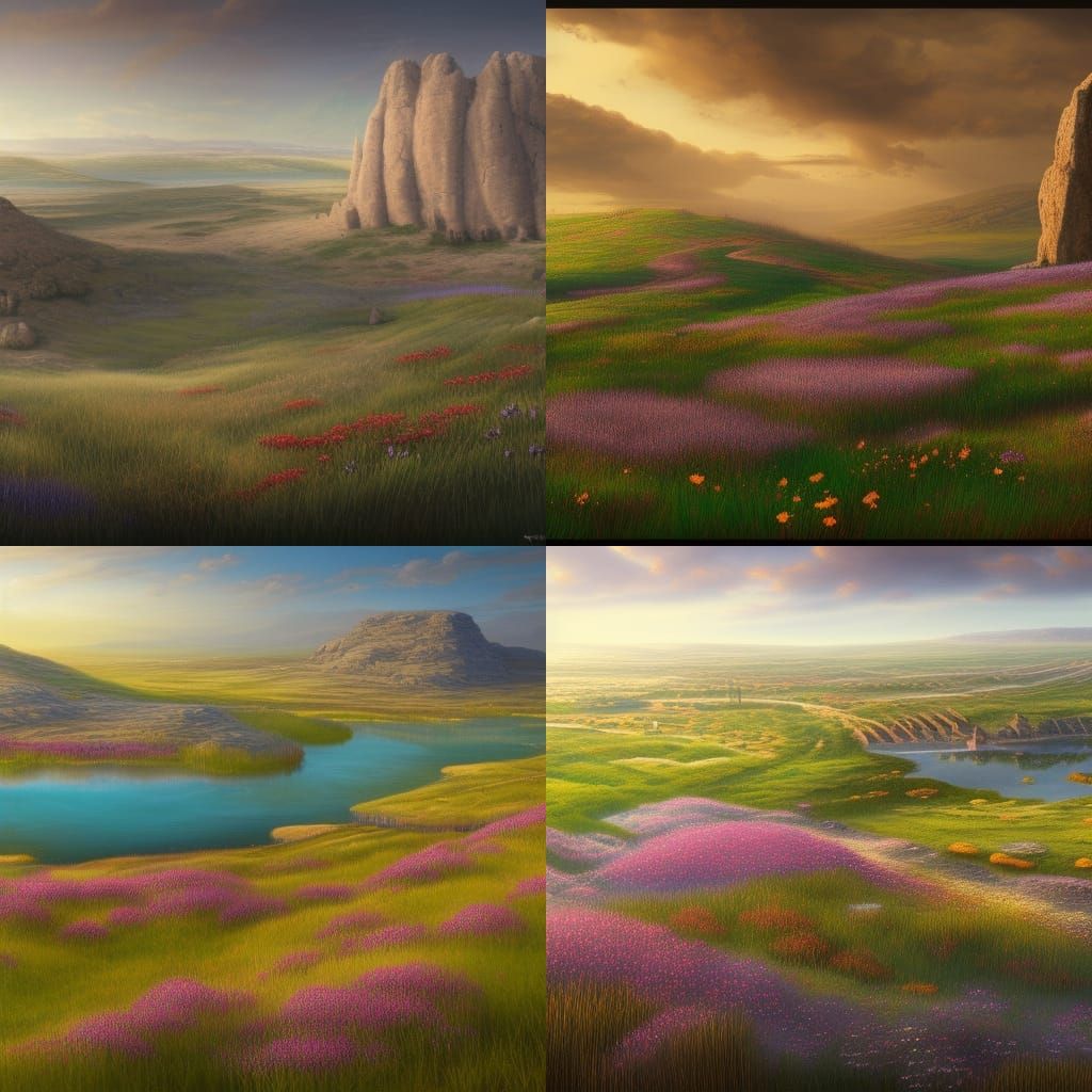 Anatolian Uplands in Springtime: A Matte Painting