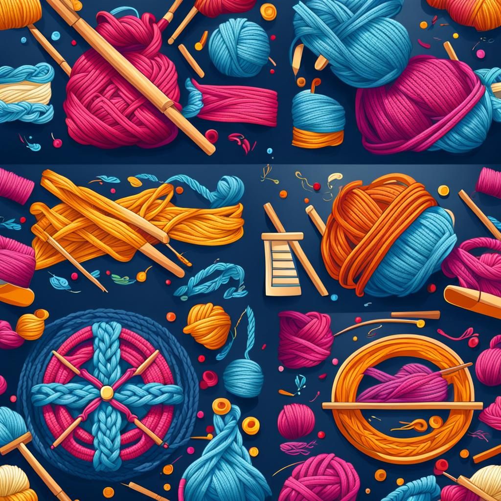 Stylized Knitting Logo Options