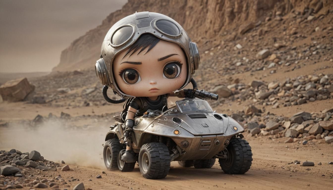 Chibi Robot Races in Apocalyptic Wasteland