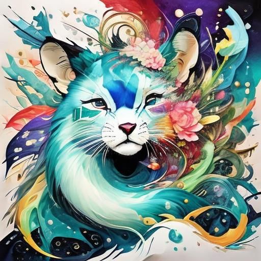 Geisha Mice in Peppermint Snow Landscape