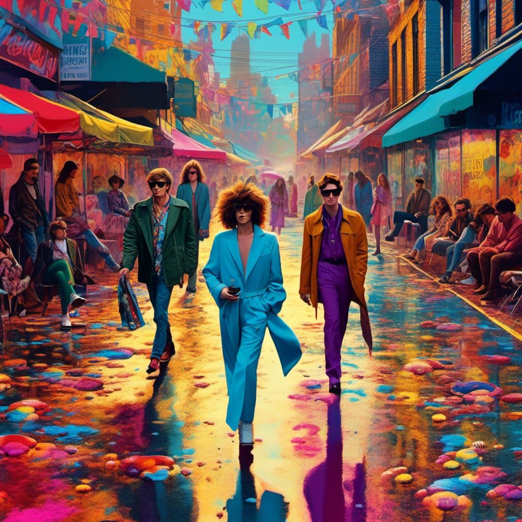 Echo and the Bunnymen, in the <lora:FreeRain:1.0>style of photographer Helmut Newton, digital art, perfect composition, ...