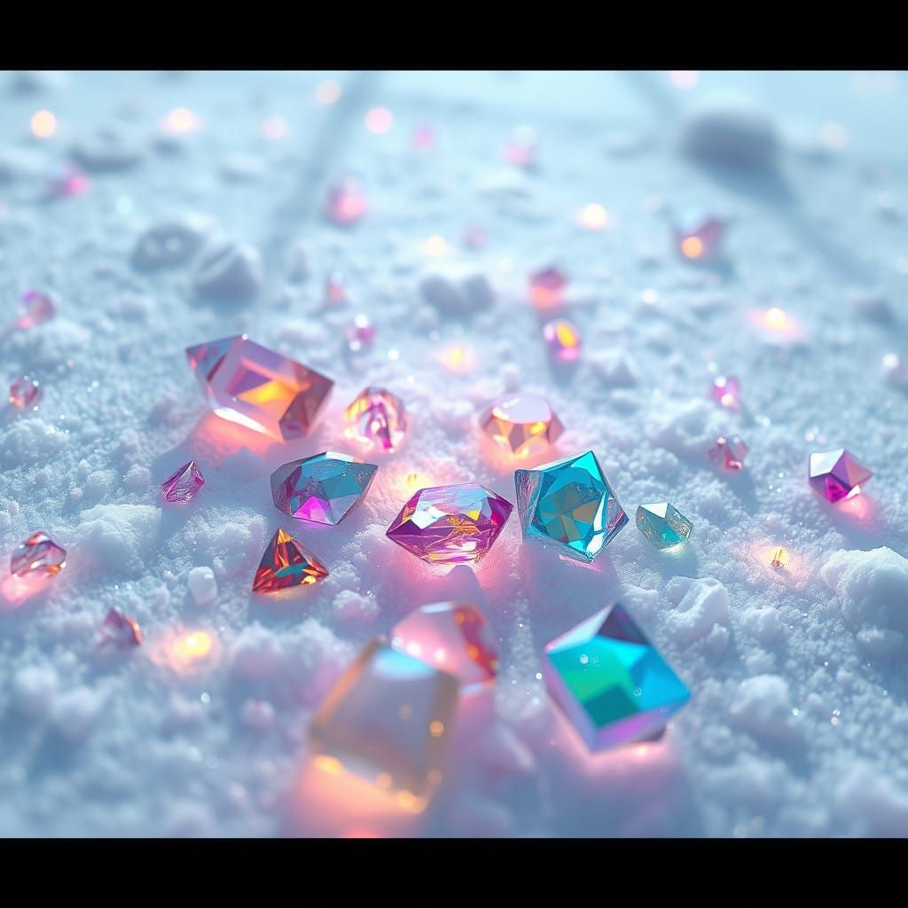 Mystical Gemstones in Winter Wonderland