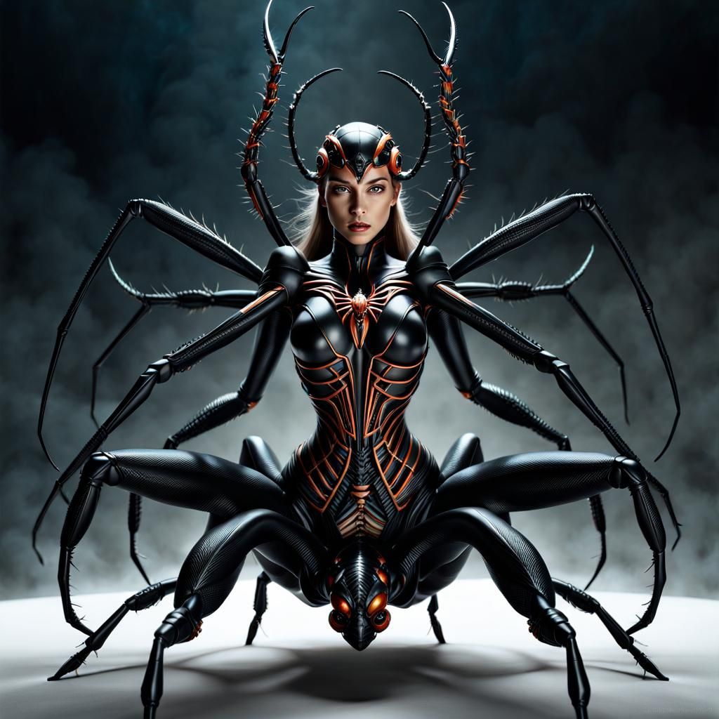 Majestic Drider Arachne Hybrid Creature in Fine Art
