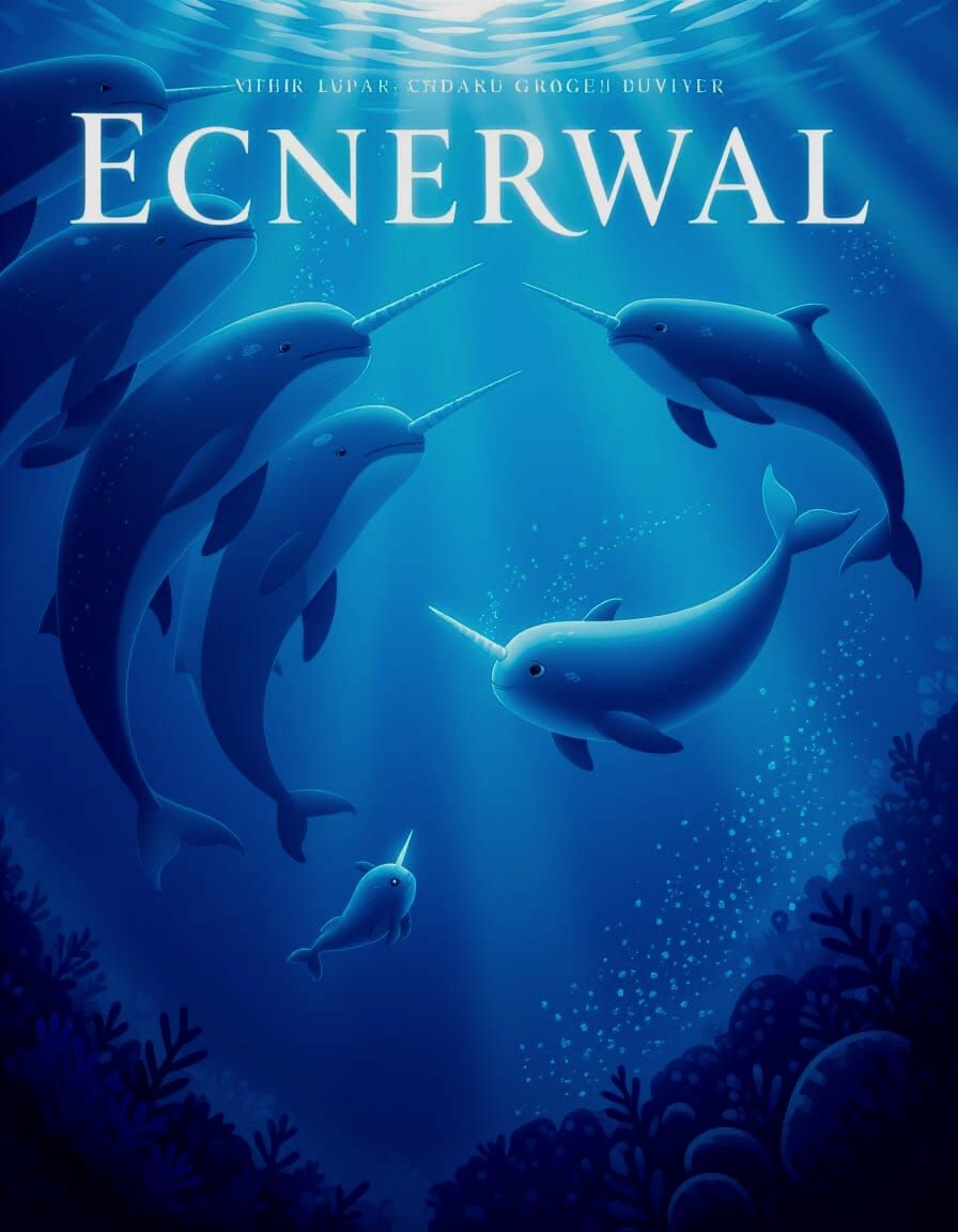 Baby Narwhal Saved By Mother In Epic Underwater Movie Poster