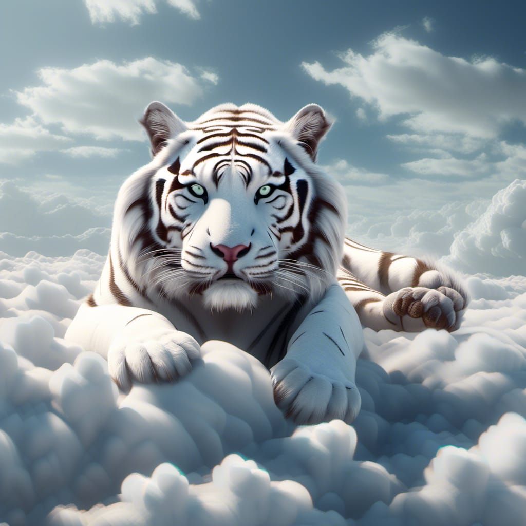 Tiger in the clouds