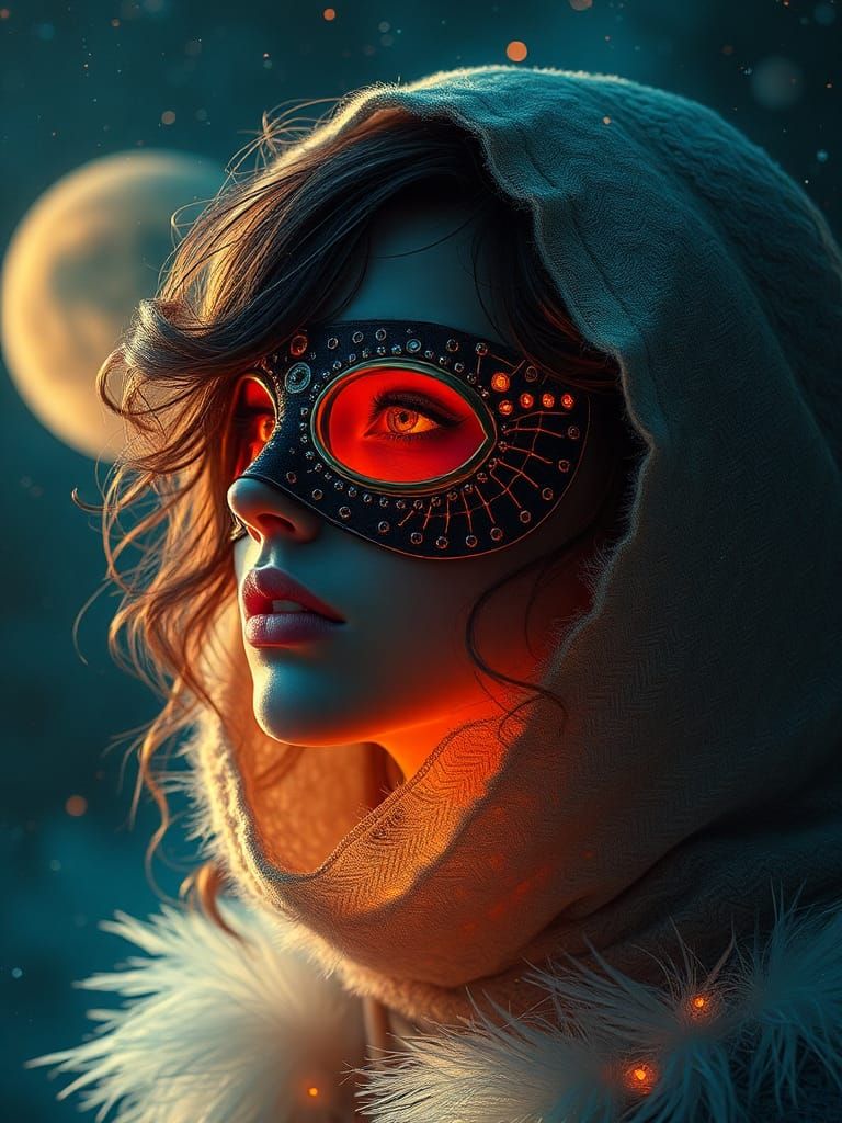 Surreal Space Masquerade: A Dreamlike Vision