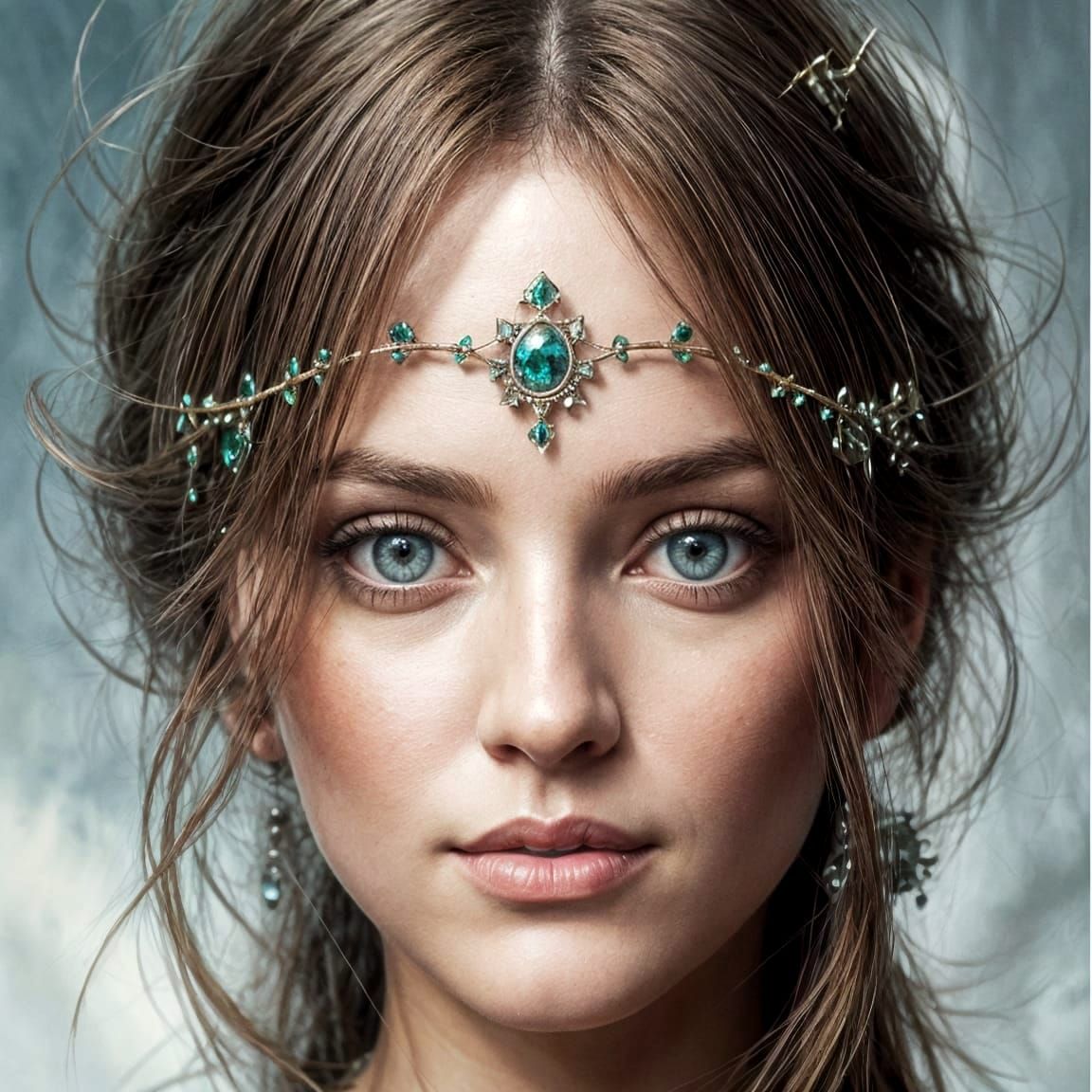 Portrait of a Gorgeous Celtic Woman: Detailed Painting