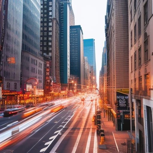 Hyperrealistic New York City in Natural Lighting