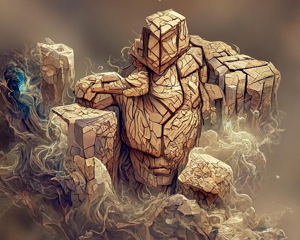 Earth Elemental Digital Artwork in Fantasy Style